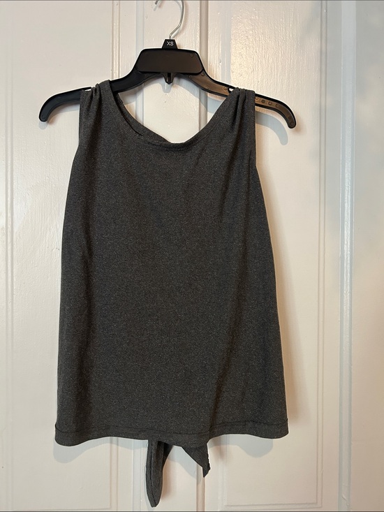 Source Unknown Tops - Source Unknown Charcoal Gray Tie-Front Tank Top/Workout Top